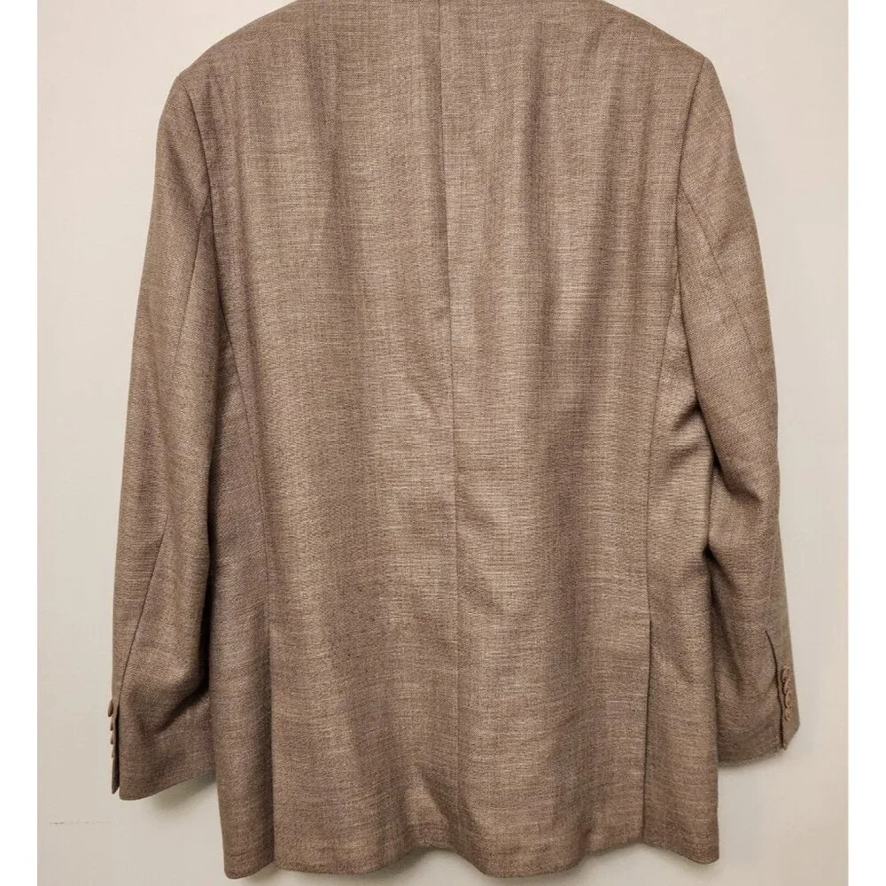 Mens Nautica Suit‎ Jacket Blazer Beach Sand Tan 2 Button 42L Single Breasted
